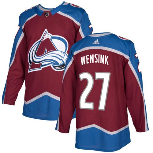 Adidas Men Colorado Avalanche #27 John Wensink Burgundy Home Authentic Stitched NHL Jersey